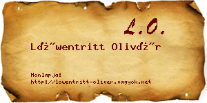 Löwentritt Olivér névjegykártya